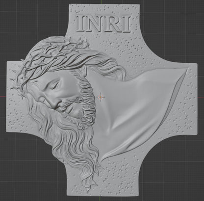 Crucifix cross, 3D STL Model, CNC Router Engraver, Artcam, Aspire ,3D printing