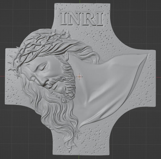 Crucifix cross, 3D STL Model, CNC Router Engraver, Artcam, Aspire ,3D printing