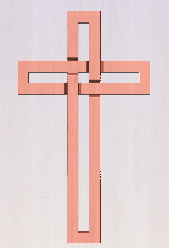 Overlapping cross carving, 3D STL Model, CNC Router Engraver, Artcam, Aspire ,3D printing