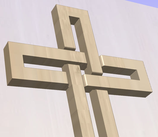 Overlapping cross carving, 3D STL Model, CNC Router Engraver, Artcam, Aspire ,3D printing
