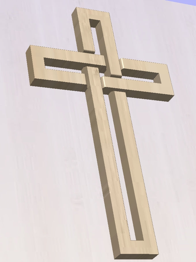 Overlapping cross carving, 3D STL Model, CNC Router Engraver, Artcam, Aspire ,3D printing