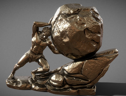 Sisyphus, 3D STL Model, CNC Router Engraver, Artcam, Aspire ,3D printing
