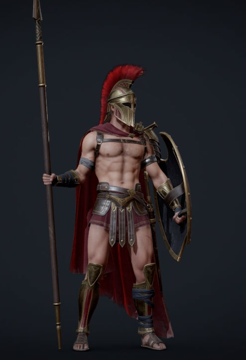 Spartan Hoplite, 3D STL Model, CNC Router Engraver, Artcam, Aspire ,3D printing