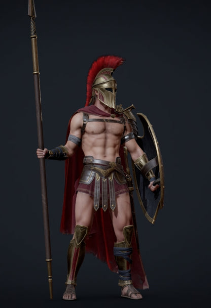 Spartan Hoplite, 3D STL Model, CNC Router Engraver, Artcam, Aspire ,3D printing