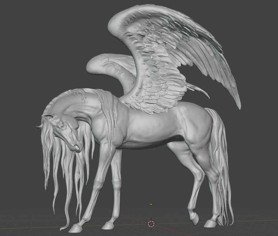 Pegasus, 3D STL Model, CNC Router Engraver, Artcam, Aspire ,3D printing