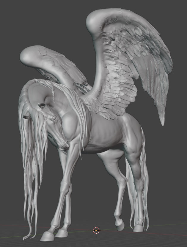 Pegasus, 3D STL Model, CNC Router Engraver, Artcam, Aspire ,3D printing