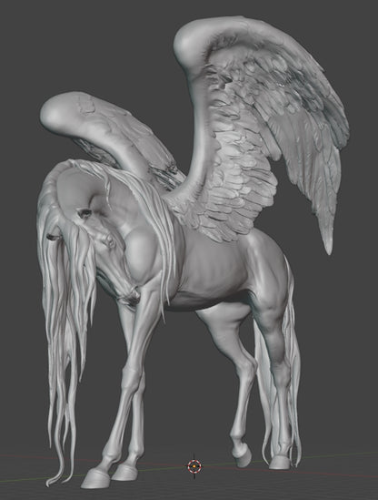 Pegasus, 3D STL Model, CNC Router Engraver, Artcam, Aspire ,3D printing