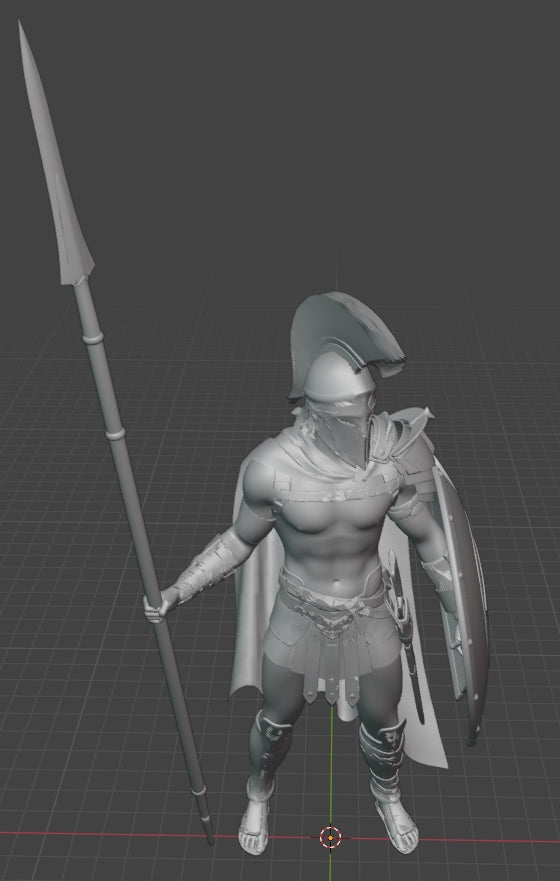 Spartan Hoplite, 3D STL Model, CNC Router Engraver, Artcam, Aspire ,3D printing