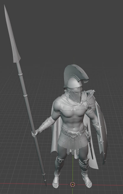 Spartan Hoplite, 3D STL Model, CNC Router Engraver, Artcam, Aspire ,3D printing