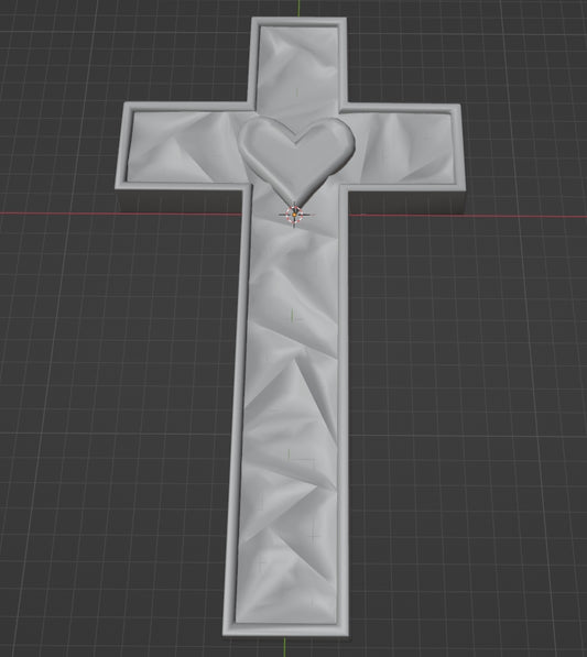 Cross carving, 3D STL Model, CNC Router Engraver, Artcam, Aspire ,3D printing
