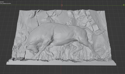 Bull rock, 3D STL Model, CNC Router Engraver, Artcam, Aspire ,3D printing