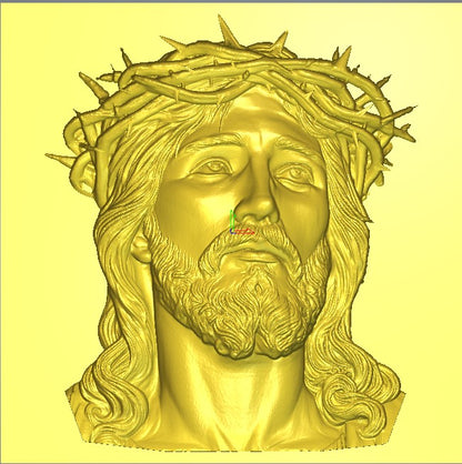 Jesus Christ face carving, 3D STL Model, CNC Router Engraver, Artcam, Aspire ,3D printing