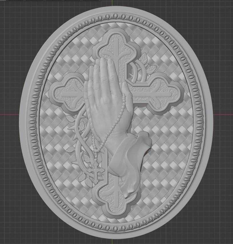 Rosary prayer cross, 3D STL Model, CNC Router Engraver, Artcam, Aspire ,3D printing