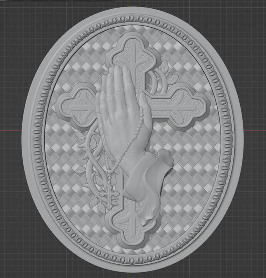 Rosary prayer cross, 3D STL Model, CNC Router Engraver, Artcam, Aspire ,3D printing