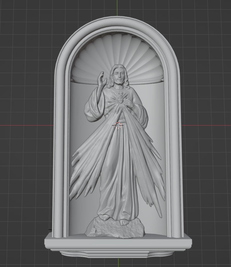 Jesus divine mercy niche niche, 3D STL Model, CNC Router Engraver, Artcam, Aspire ,3D printing