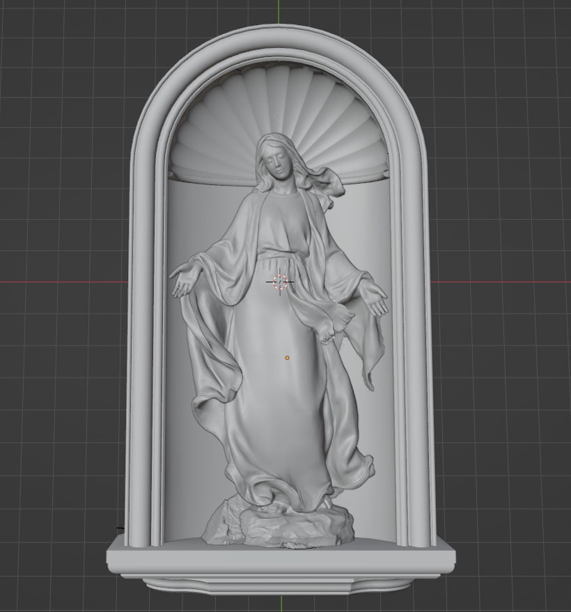 Virgin Maria niche niche, 3D STL Model, CNC Router Engraver, Artcam, Aspire ,3D printing