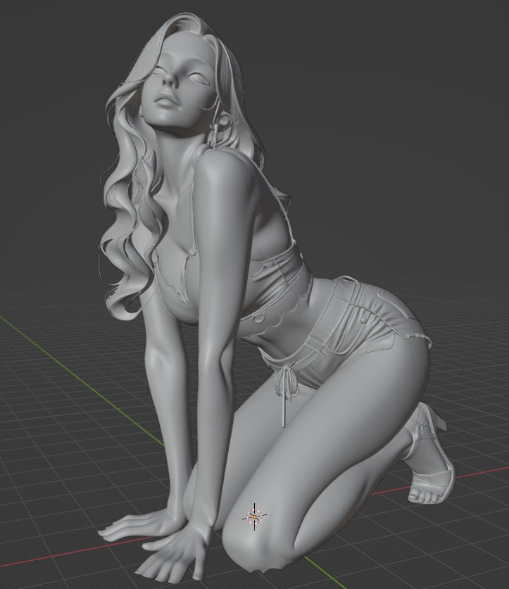 Hot girl 01, 3D STL Model,3D printing
