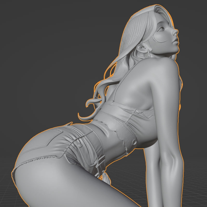 Hot girl 01, 3D STL Model,3D printing