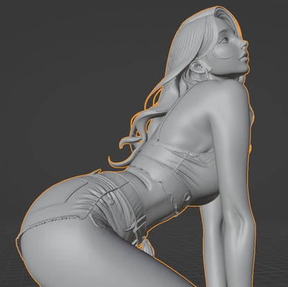 Hot girl 01, 3D STL Model,3D printing
