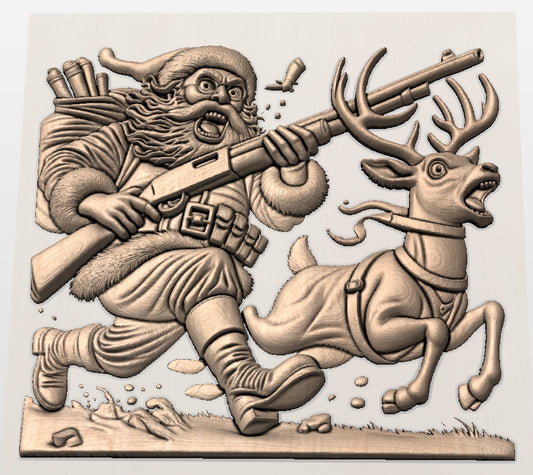 Santa claus 2, 3D STL Model, CNC Router Engraver, Artcam, Aspire ,3D printing