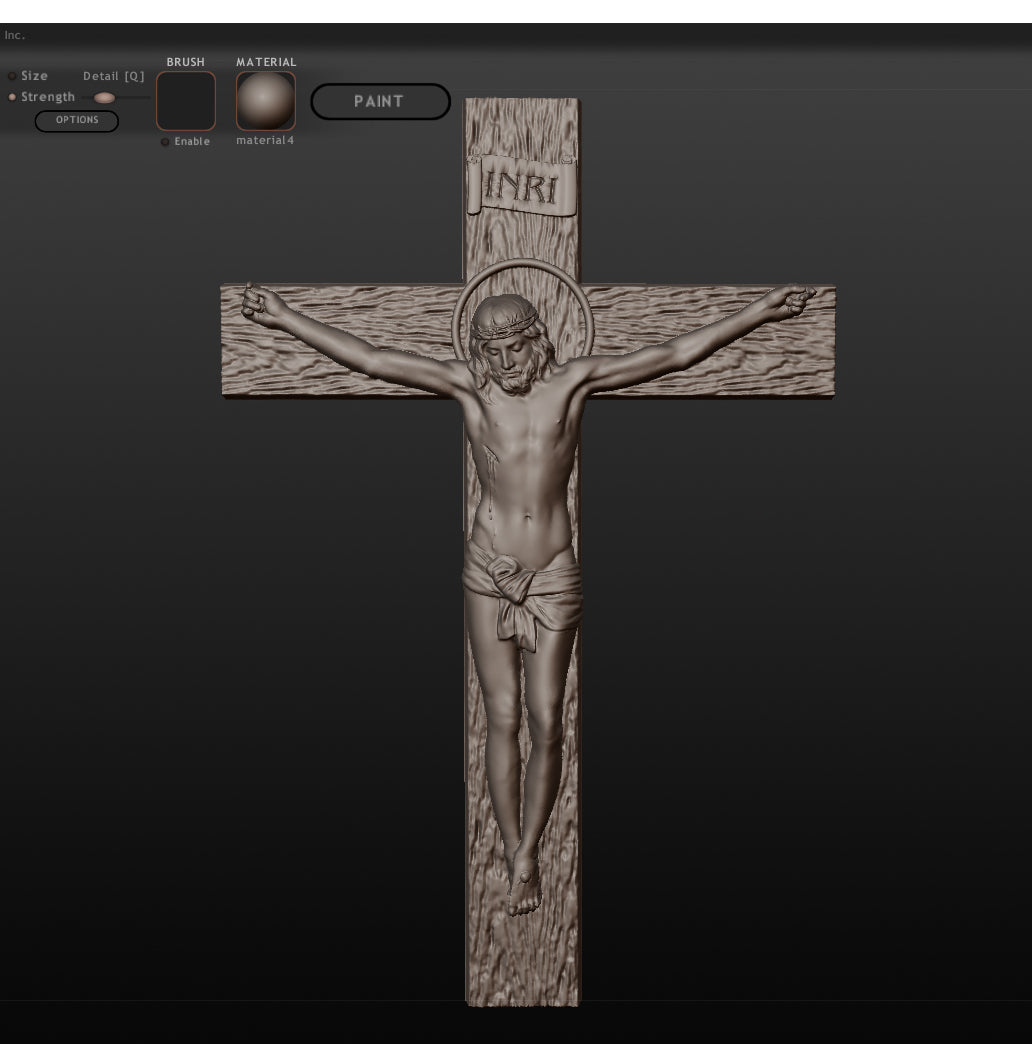 Crucifix CNC, 3D STL Model, CNC Router Engraver, Artcam, Aspire ,3D printing