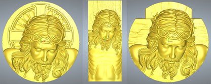 Icon of Jesus Christ, 3D STL Model, CNC Router Engraver, Artcam, Aspire ,3D printing