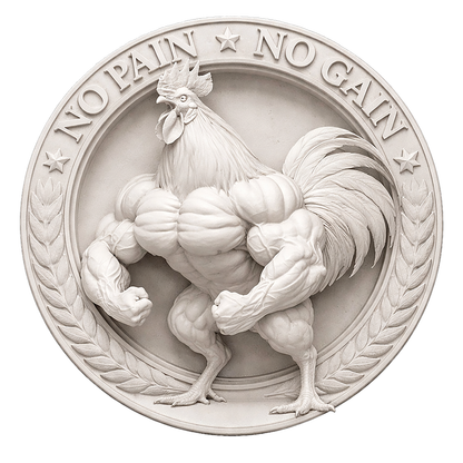 No pain no gain, 3D STL Model, CNC Router Engraver, Artcam, Aspire ,3D printing