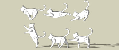 Cat lamp design file, printable template ,laser cut ,CNC - LoyocaWorkshop
