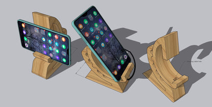 Mobile stand, 2D pattern for cutting with scrollsaw or CNC machine/Vectric/V-carve/Artcam