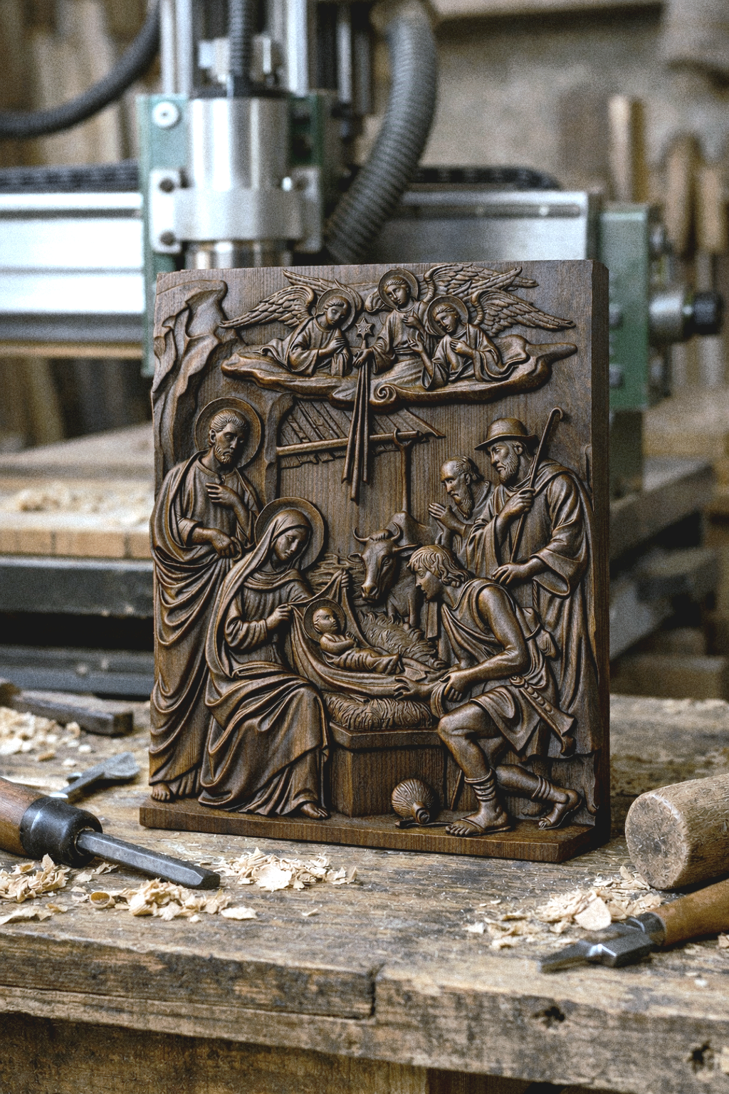 Nativity scene 3, 3D STL Model, CNC Router Engraver, Artcam, Aspire ,3D printing