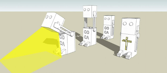 Robot lamp design file, printable template ,laser cut ,CNC - LoyocaWorkshop