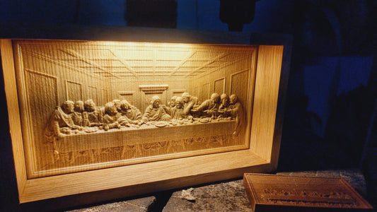 The Last Supper, 3D STL Model, CNC Router Engraver, Artcam, Aspire