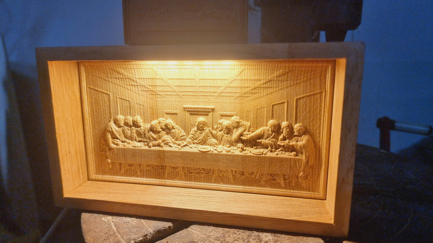 The Last Supper, 3D STL Model, CNC Router Engraver, Artcam, Aspire