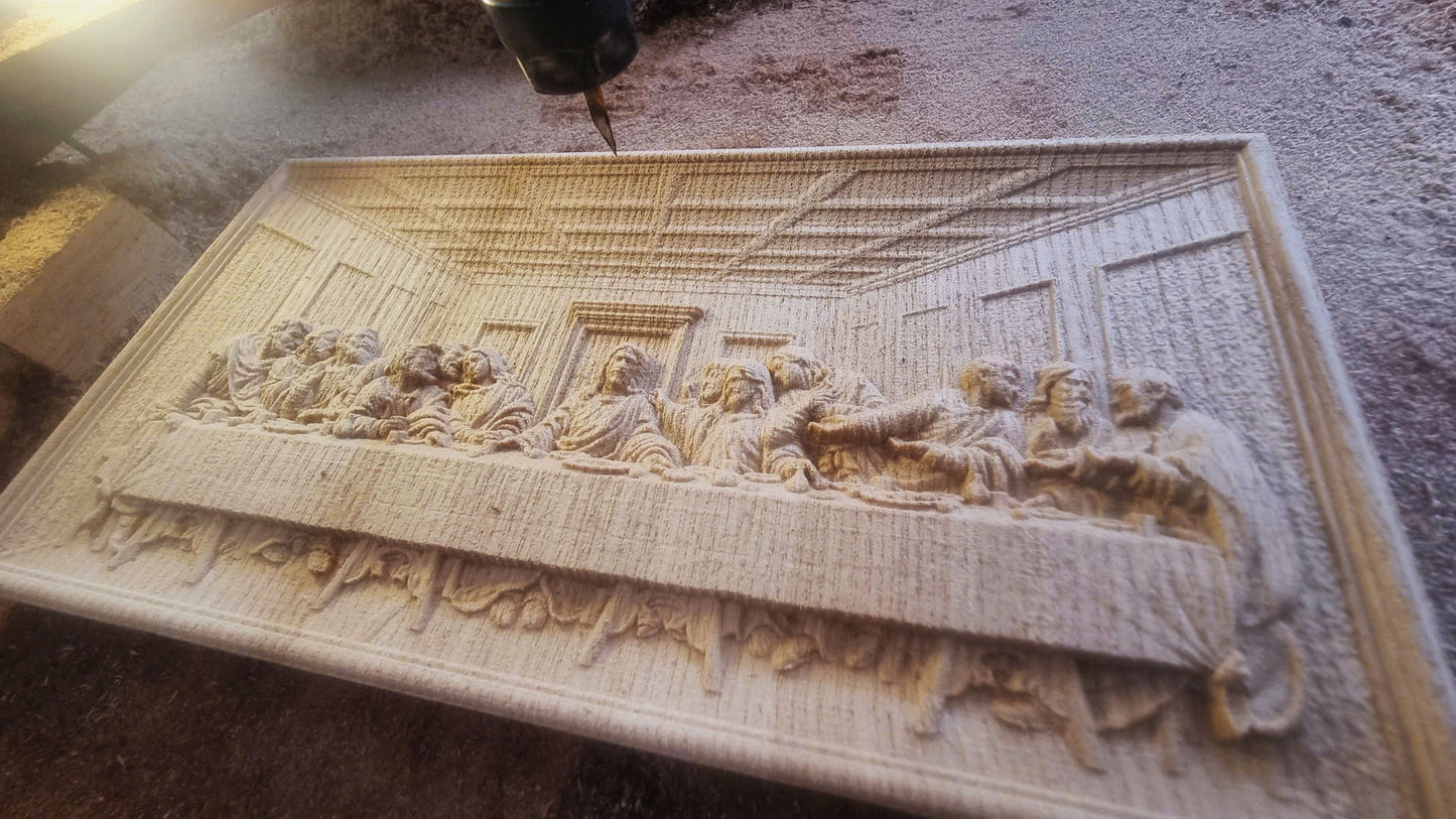 The Last Supper, 3D STL Model, CNC Router Engraver, Artcam, Aspire