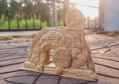 Empty tomb carving , 3D STL Model, CNC Router Engraver, Artcam, Aspire
