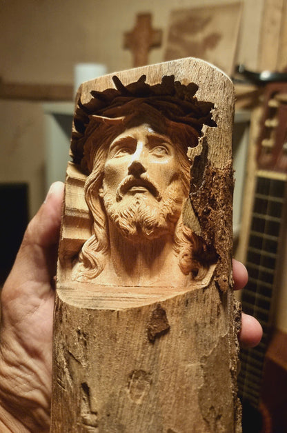 Jesus Christ face carving, 3D STL Model, CNC Router Engraver, Artcam, Aspire ,3D printing