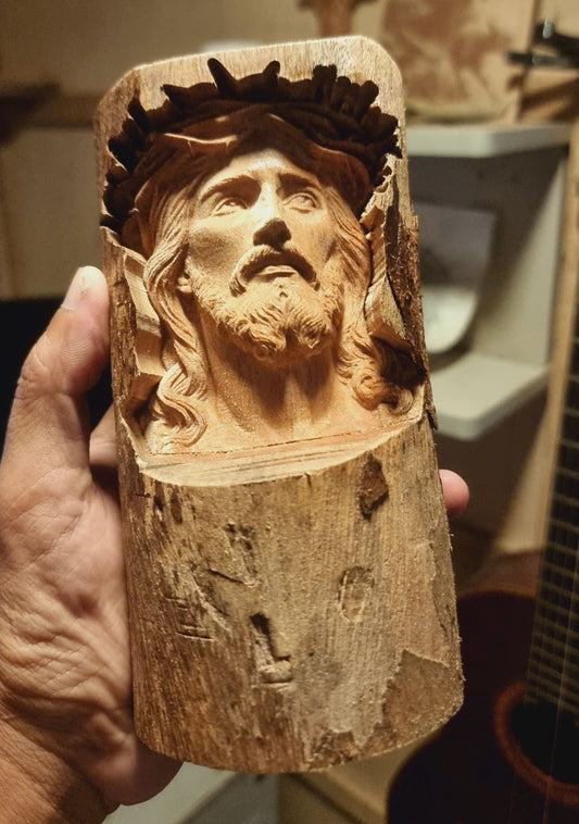 Jesus Christ face carving, 3D STL Model, CNC Router Engraver, Artcam, Aspire ,3D printing