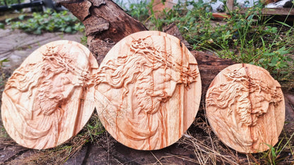 Icon of Jesus Christ with cross, 3D STL Model, CNC Router Engraver, Artcam, Aspire ,3D printing