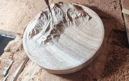 Moutain dish carving, 3D STL Model, CNC Router Engraver, Artcam, Aspire ,3D printing