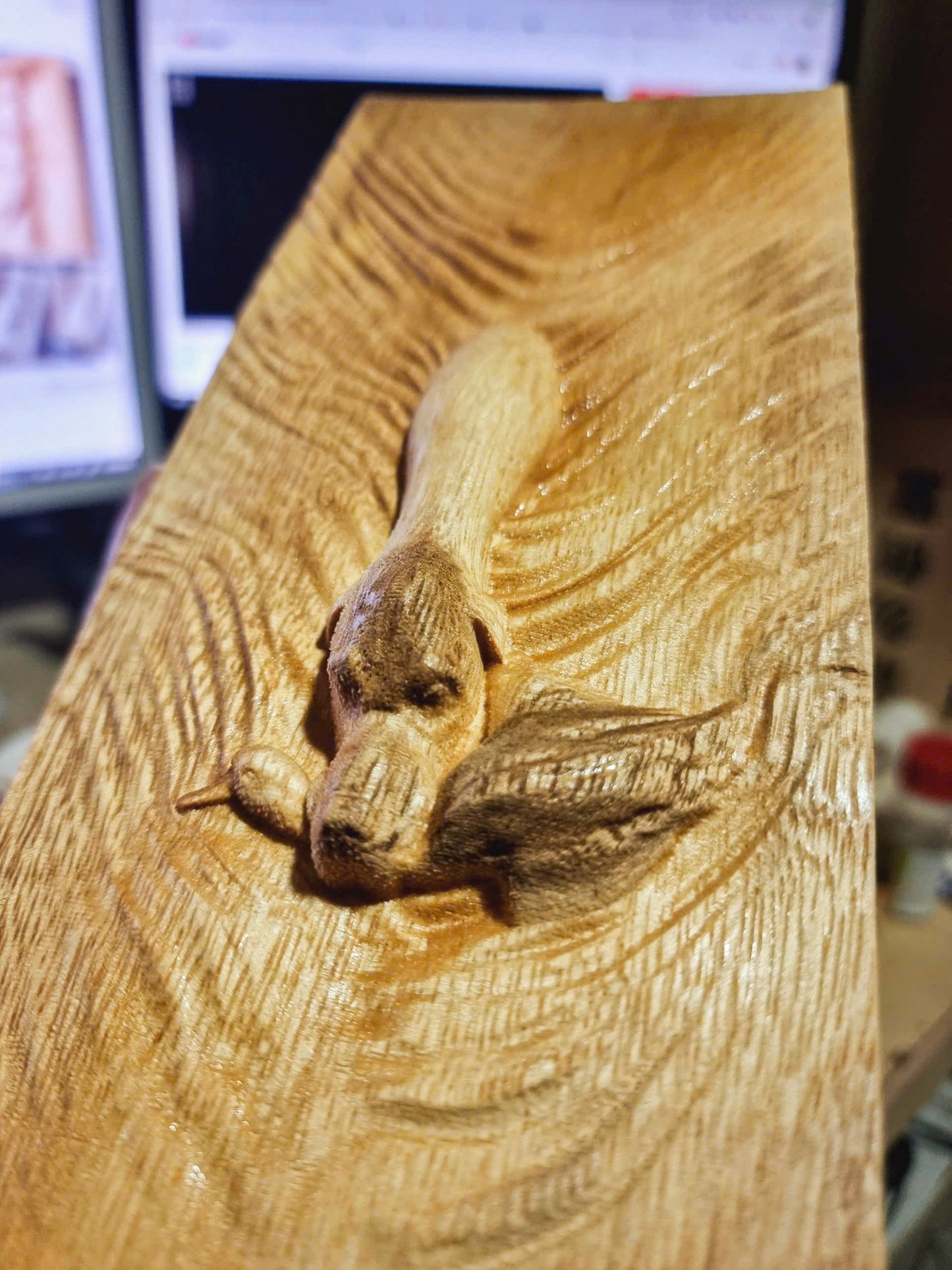 Hunting dog swimming, 3D STL Model, CNC Router Engraver, Artcam, Aspire ,3D printing