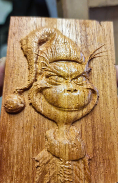 Grinch, 3D STL Model, CNC Router Engraver, Artcam, Aspire ,3D printing