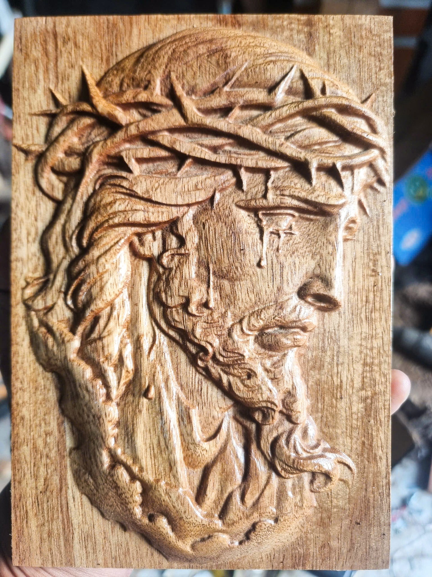 Portrait of Jesus crying, 3D STL Model, CNC Router Engraver, Artcam, Aspire ,3D printing