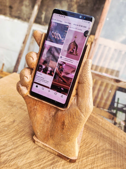 Hand holding mobile stand, 3D STL Model, CNC Router Engraver, Artcam, Vectric Aspire ,Easel ,3D printing
