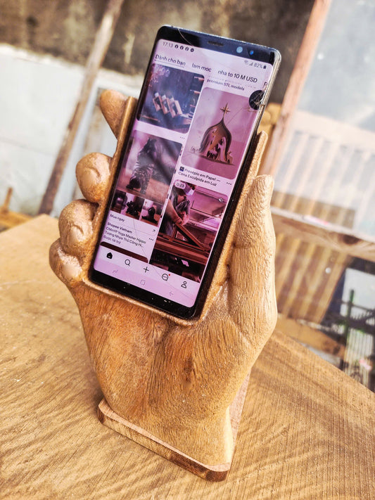 Hand holding mobile stand, 3D STL Model, CNC Router Engraver, Artcam, Vectric Aspire ,Easel ,3D printing